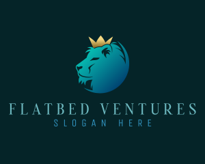 Elegant Crown Lion logo design