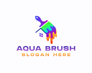 Paint Brush Roof logo design