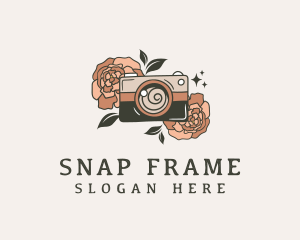 Floral Camera Photography logo design