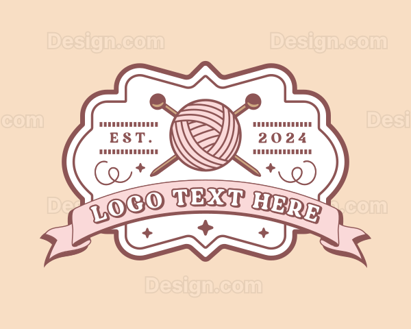 Crochet Knitting Yarn Logo