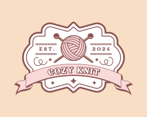 Crochet Knitting Yarn logo design