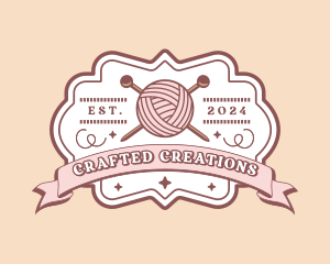 Crochet Knitting Yarn logo design