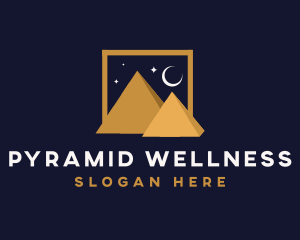 Pyramid Structure Landmark logo design