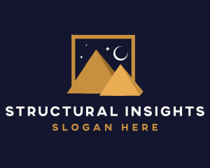 Pyramid Structure Landmark logo