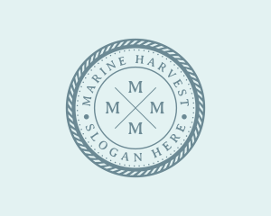 Nautical Marine Badge logo design