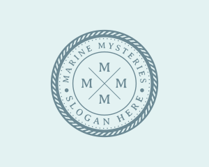 Nautical Marine Badge logo design