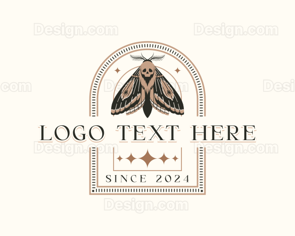 Mystical Moth Insect Logo