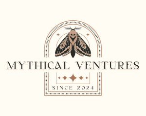 Mystical Moth Insect Logo