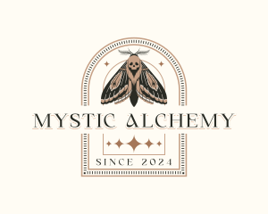 Mystical Moth Insect logo design