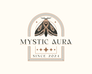 Mystical Moth Insect logo design