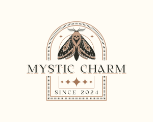 Mystical Moth Insect logo design