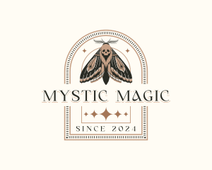 Mystical Moth Insect logo design