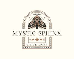 Mystical Moth Insect logo design