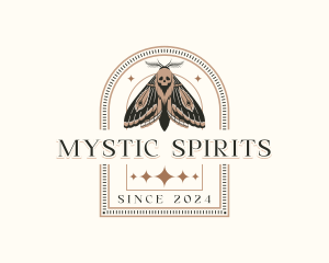 Mystical Moth Insect logo design