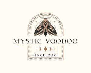 Mystical Moth Insect logo design