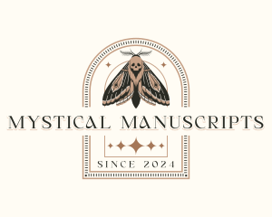 Mystical Moth Insect logo design