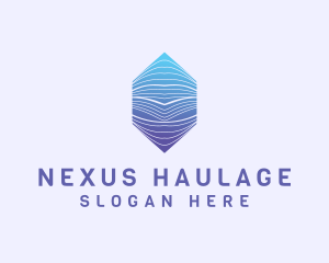 Hexagon Wave Line Business logo design