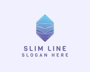 Hexagon Wave Line Business logo design