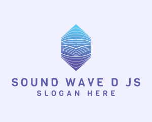 Hexagon Wave Line Business logo design