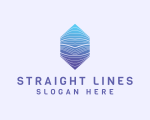 Hexagon Wave Line Business logo design