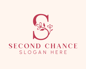 Floral Boutique Letter S logo design