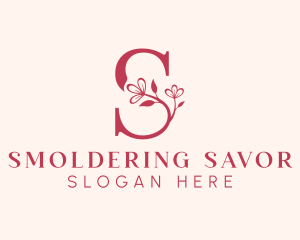 Floral Boutique Letter S logo design