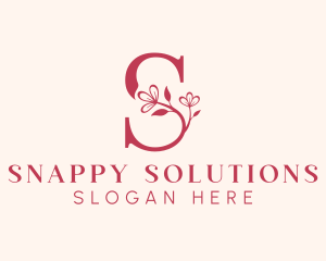 Floral Boutique Letter S logo design