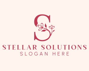 Floral Boutique Letter S logo design