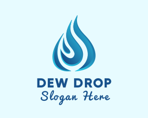 Sea Water Droplet logo design