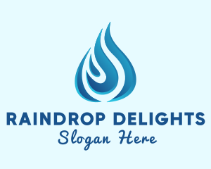 Sea Water Droplet logo design