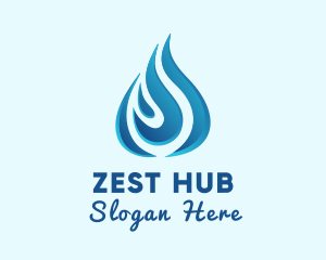 Sea Water Droplet logo
