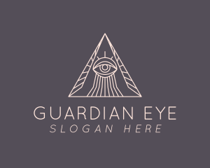 Pyramid Psychic Eye logo design