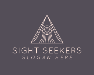 Pyramid Psychic Eye logo design