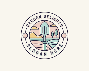 Trowel Gardening Landscaper logo design