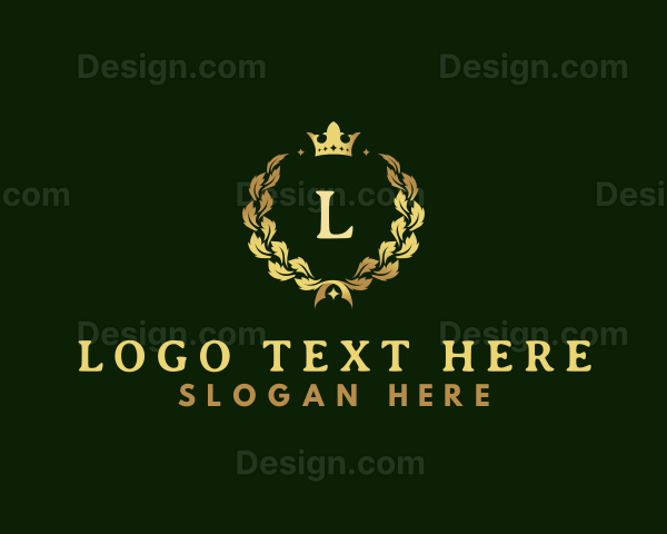 Luxury Crown Wreath Logo