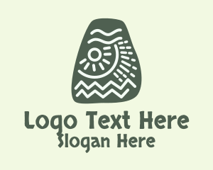 Ancient Mayan Stone Logo