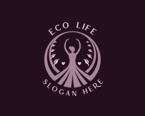 Ballet Yoga Woman  logo design