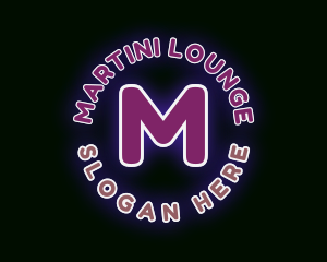 Neon Bar Lounge logo design