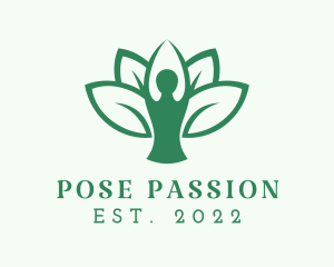 Leaf Yoga Meditation logo design