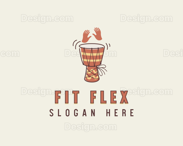 Djembe Percussion Instrument Logo