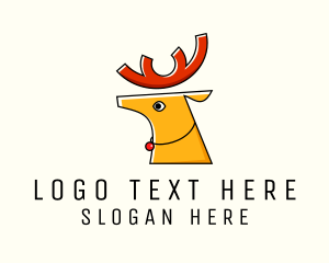 Christmas Holiday Reindeer  Logo