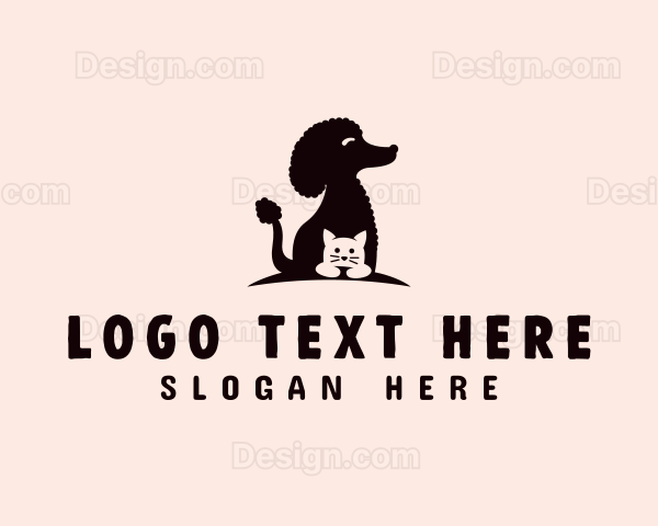 Poodle Dog Cat Pet Logo