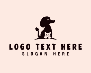 Poodle Dog Cat Pet logo