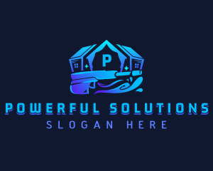 Pressure Washing House logo design