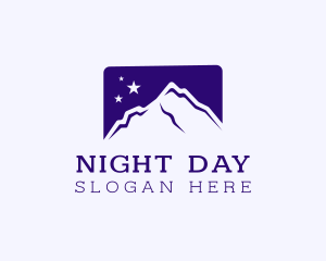 Mountain Night Stars logo design