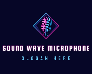 Microphone Podcast Recording logo design