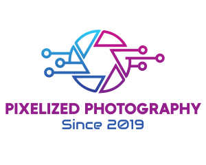 Digital Photography Shutter Lens logo design