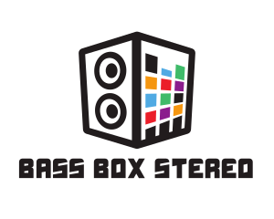 Colorful Stereo Box logo design