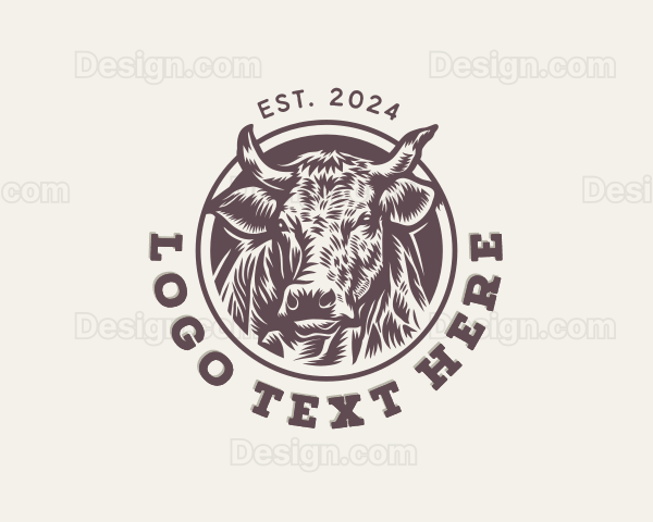 Cow Cattle Farm Animal Logo