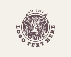 Cow Cattle Farm Animal Logo